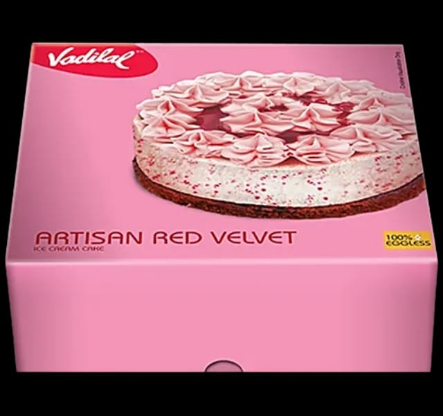 Vadilal Artisan Red Velvet Ice Cream Cake – 500 ml | Zigpy
